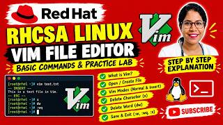 VIM EDITOR IN LINUX | BASIC COMMANDS & PRACTICE LAB | RHCSA [DAY - 4]