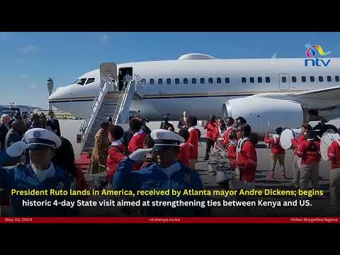 President Ruto lands in America, received by Atlanta mayor Andre Dickens
