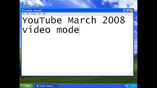 YouTube March 2008 video mode