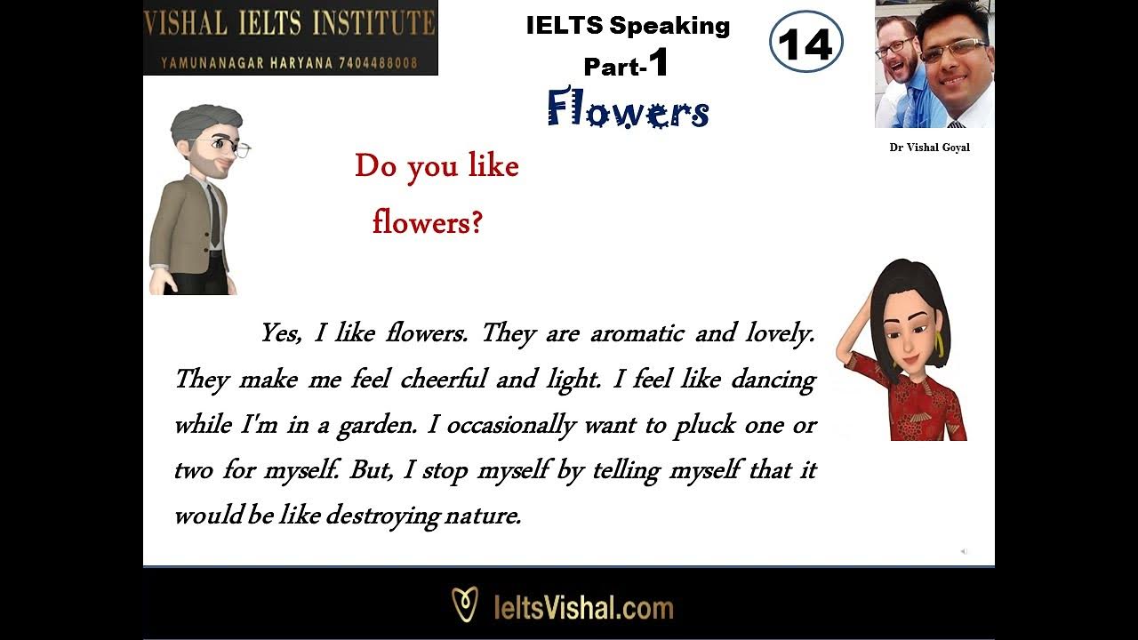 14 Flowers IELTS Speaking Part 1 Answer (British Accent) YouTube