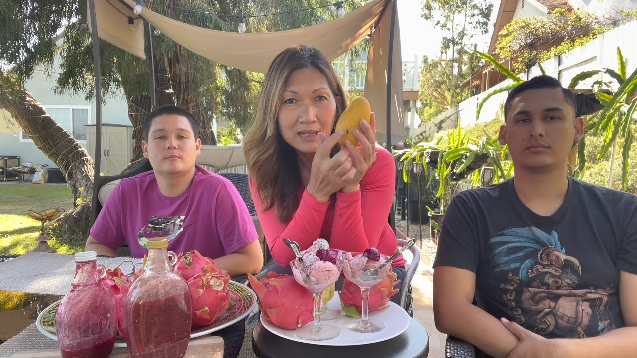 Homemade Dragon Fruit Gelato Taste Test