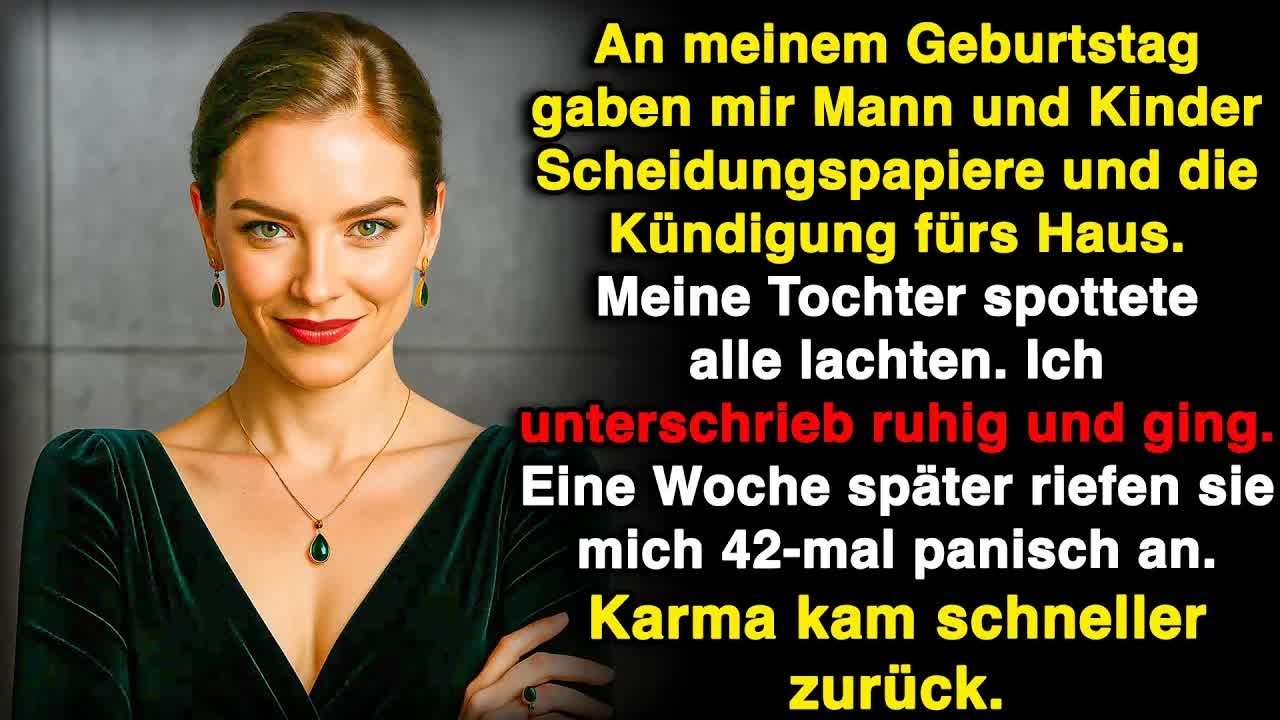An meinem Geburtstag nahmen Mann und Kinder mir alles weg und reichten die Scheidung ein!