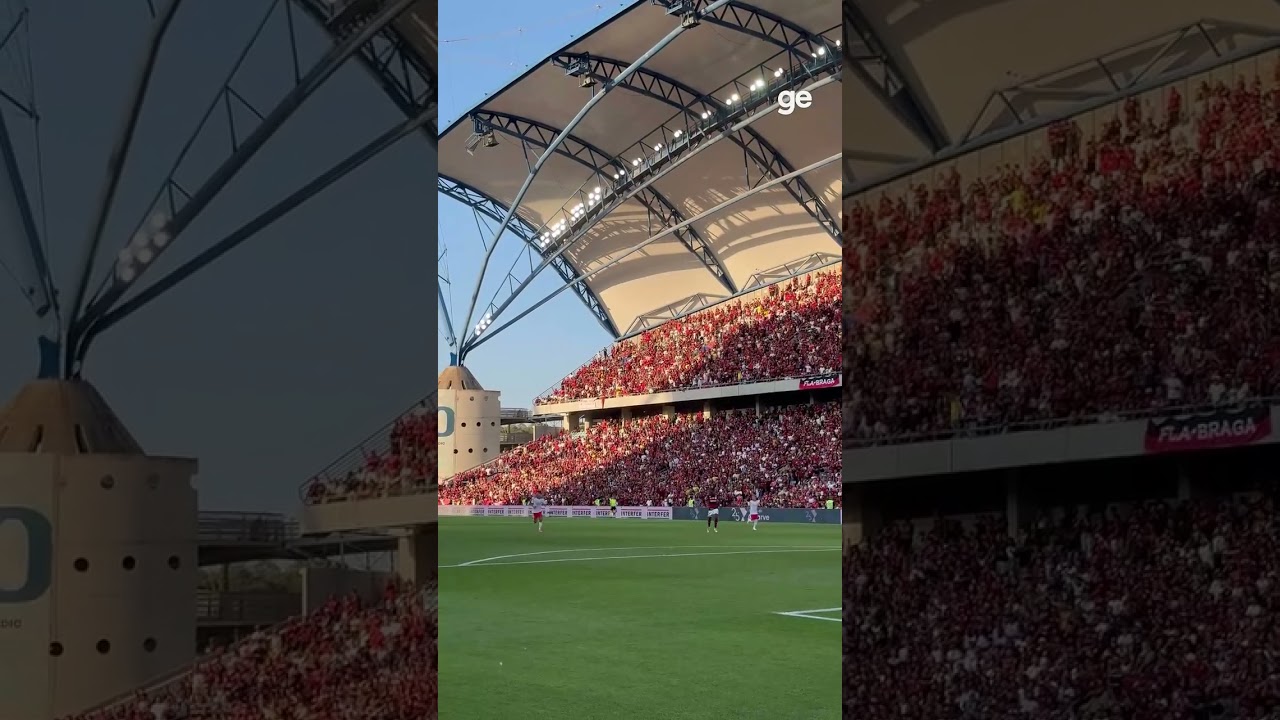 TORCIDA DO FLAMENGO GRITA O NOME DE VINI JR. APÓS ENTRADA DE PRESTIANNI | #shorts | ge tv