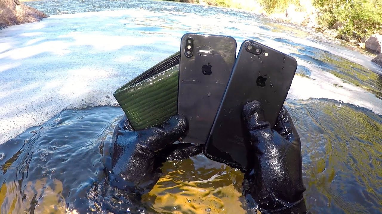 I Found an iPhone X, iPhone 7+ and Wallet Underwater in the River! (River Treasure) - YouTube
