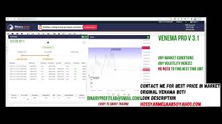 VENEMA PRO V3.1 NEW , binary bot pro 2020 free download, no loss no martingale 100 win, money bomb