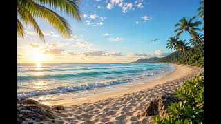Peaceful Ocean Morning 🌊☀️ Relaxing Beach Sounds for Study, Focus & Calm (2 Hours)