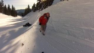 negligent snowboarder hits skier from behind