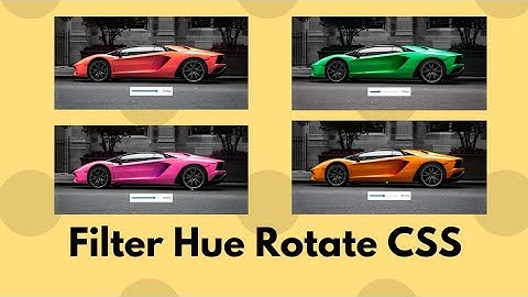 Hue-rotate pure css tutorial.