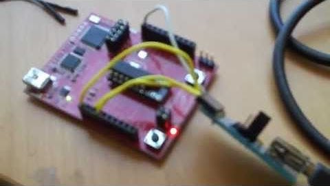 Weburban Olive connected to a Texas Instruments LaunchPad running MSP430