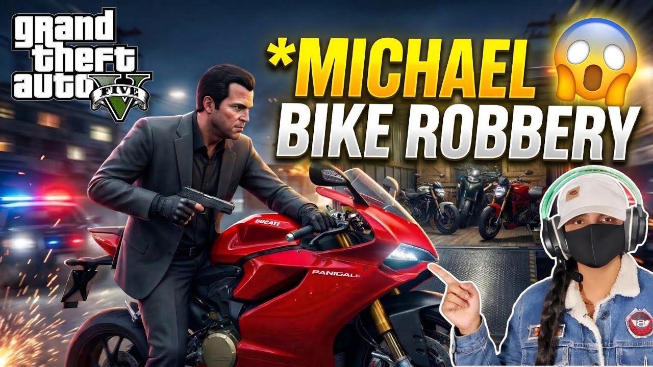 Michael Stole a Red Superbike From Truck! 😱🔥 GTA 5 Gameplay #gta5 #gta6 