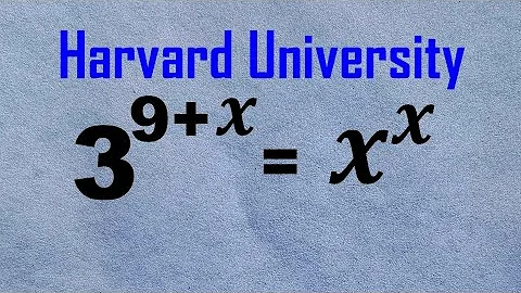 Harvard Level Exponential Equation Solved | 3^(9+x) = x^x | Most Powerful Math Trick Ever