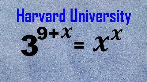 Harvard Level Exponential Equation Solved | 3^(9+x) = x^x | Most Powerful Math Trick Ever