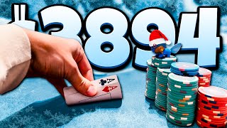 We Peel POCKET ACES and the Dealer FOLDS the Opponent's CARDS?! | Wolfmas Poker Day #8