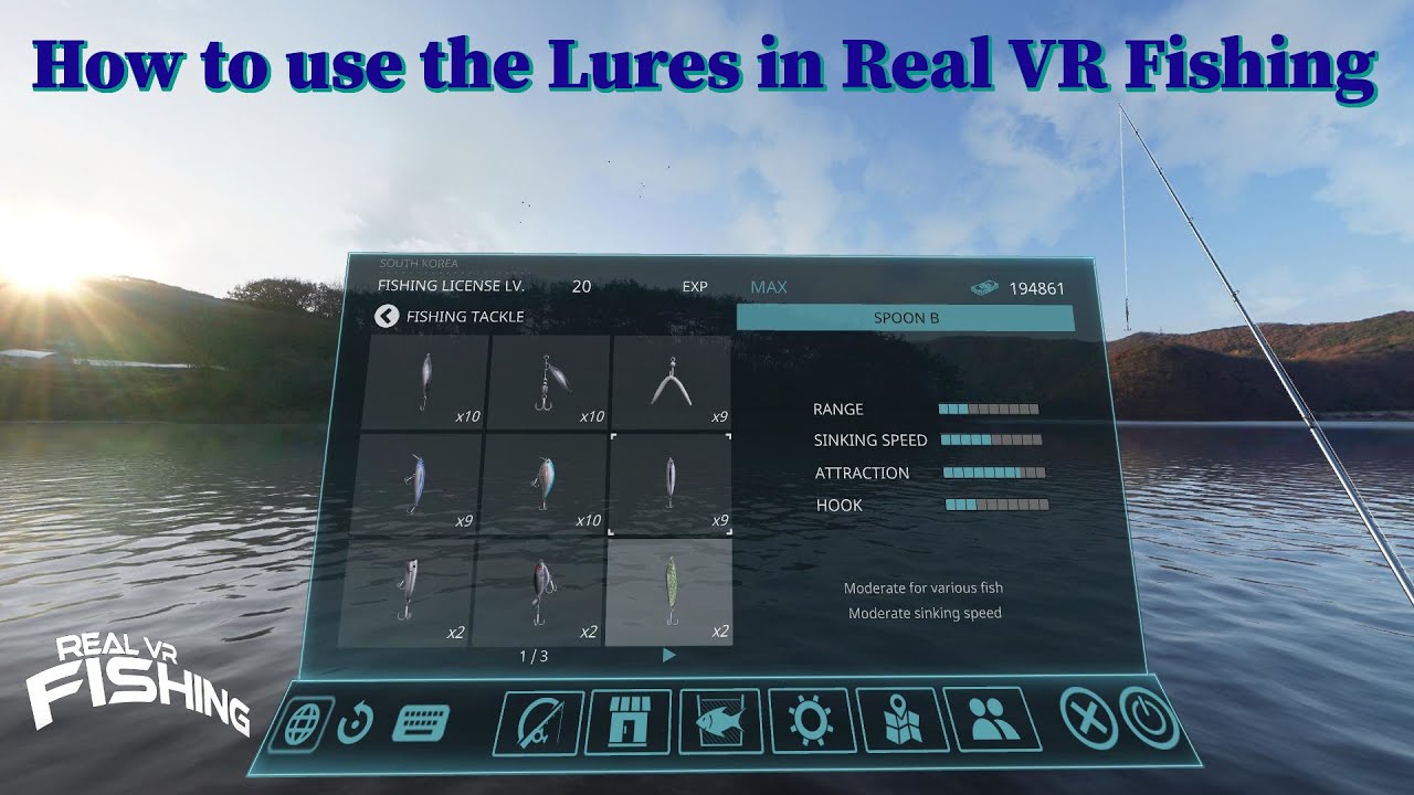 How to use the Lures in Real VR Fishing YouTube