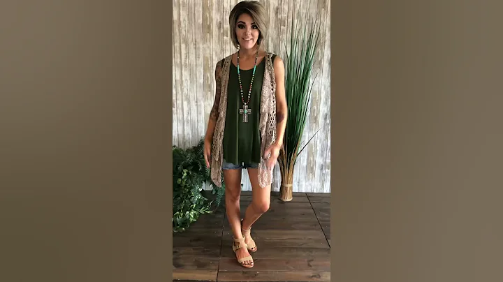 Mushroom Sleeveless Crochet Vest