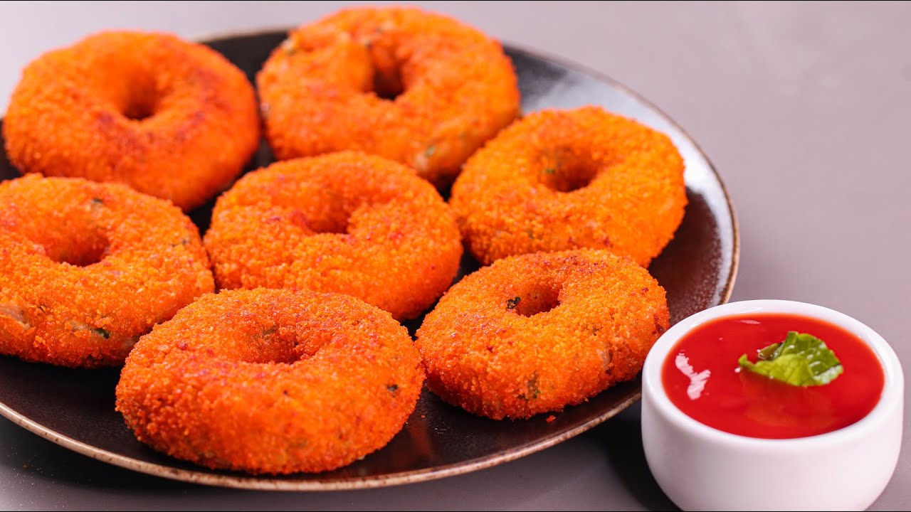CRISPY POTATO DONUT RECIPE POTATO SNACKS SPICY POTATO DONUT ALOO