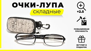 Очки увеличительные складные в футляре с карабином | Находки WB