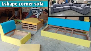L सोफा कैसे बनाये How to L shape sofa corner making step by step