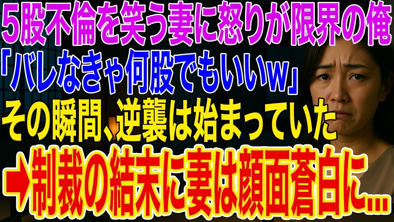 【修羅場】5股不倫した妻「バレなきゃ何股でもいいｗ」俺「覚悟はいいか？」→怒涛の逆襲の制裁が開幕...！