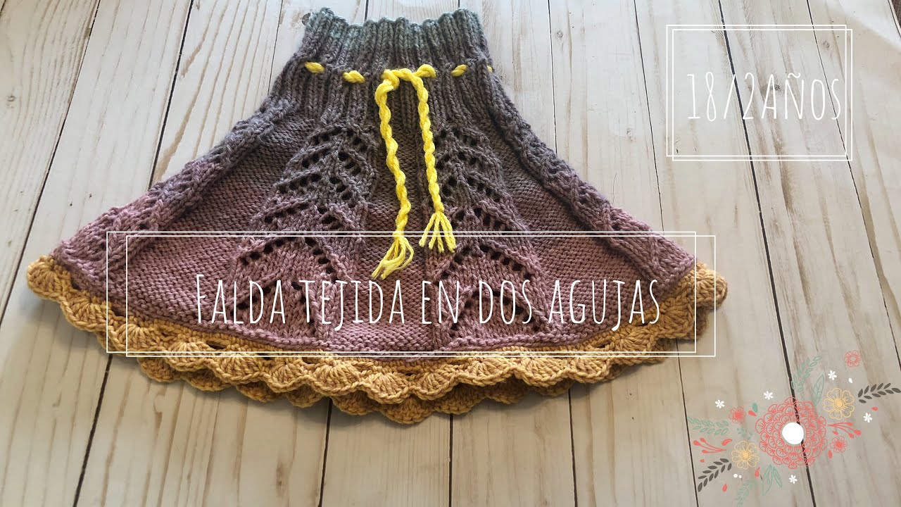 🧶Falda en dos agujas Tejiendo con - YouTube