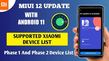MIUI 12 OFFICIAL UPDATE| MIUI 12 UPDATE WITH ANDROID 11, SUPPORTED DEVICE LIST FOR PHASE 1 & PHASE 2