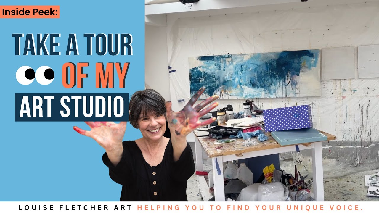 Take a tour of my art studio for and inside peek!
