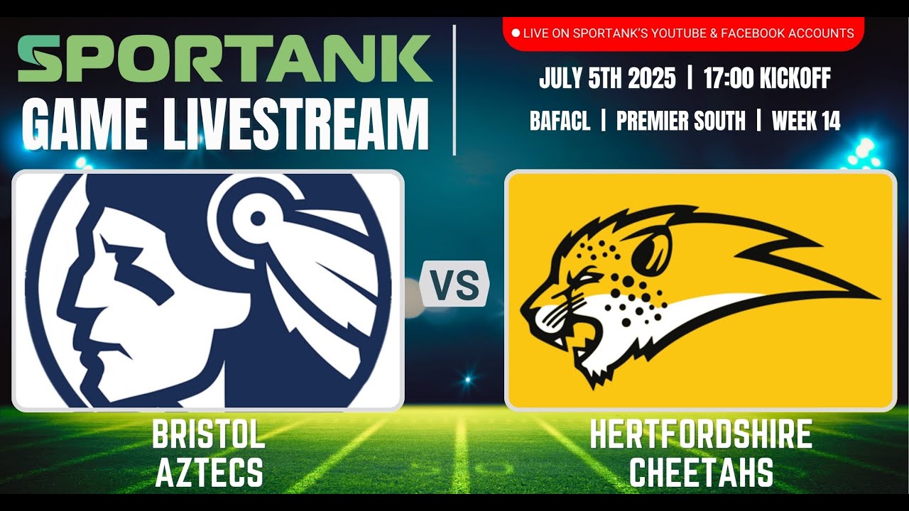 UK AMERICAN FOOTBALL - Bristol Aztecs vs Hertfordshire Cheetahs