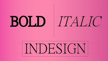 Indesign Tutorial : How to make text bold and italic in Indesign | [ Indesign for beginners ]