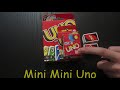 Playing a mini mini uno game