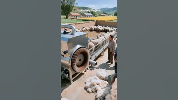Automatic Sheep Shearing Machine in Action 🐑🔥 Wool Off in Seconds! #FarmingTech #SheepShearing #AI