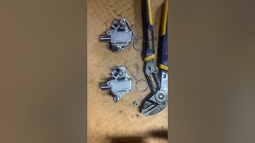 Resetting tensioner on Jaguar/ Land Rover timing chain tensioner.