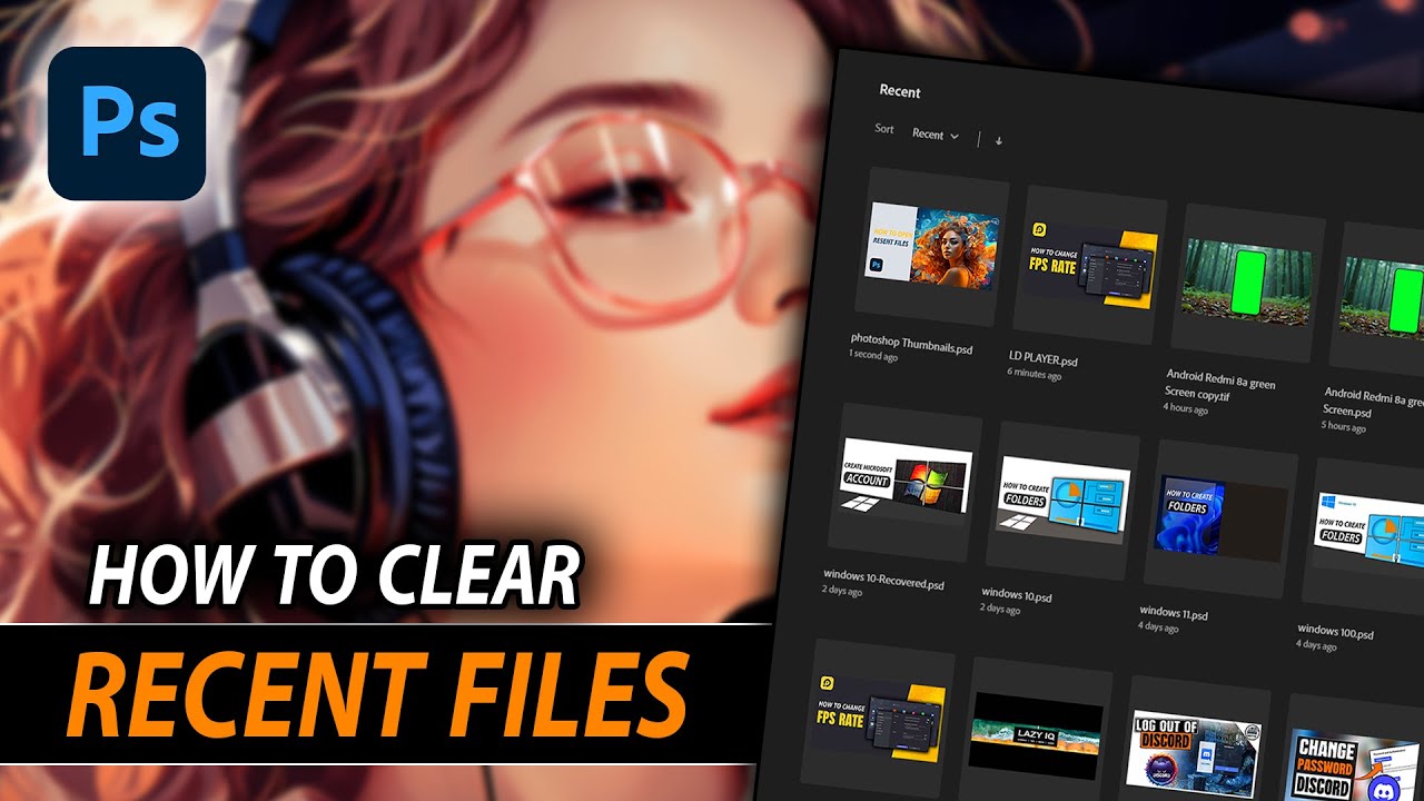 How to clear recent files in Photoshop (2025).