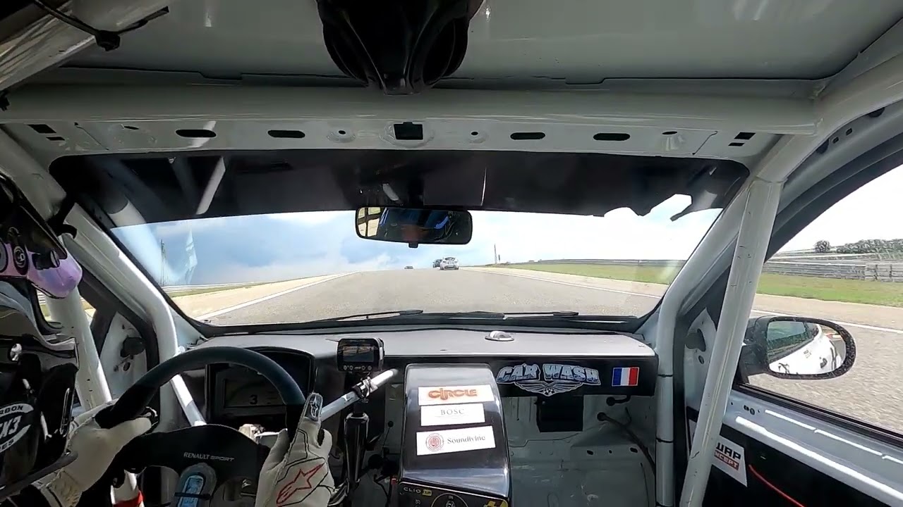 coupe de france des circuits (ledenon) course 2 depart (clio 3 cup)