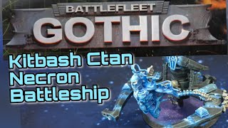 Kitbashing a C'tan Tomb Ship | Battlefleet Gothic Necron Dynasty Build & Paint
