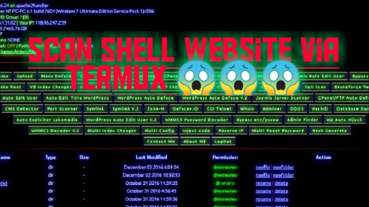 Cara Scan Shell / File Jahat Pada Website via Termux!!! - YouTube