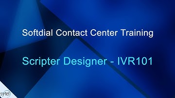Scripter Designer - IVR101