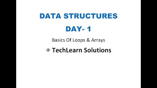 DATA STRUCTURES - DAY 1