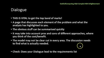 Analysis 3 Requirements (AQA CS NEA