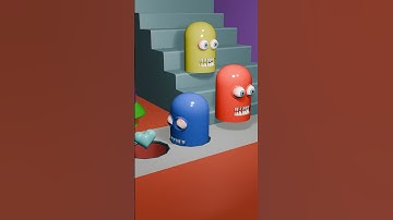 Jumping monster #cubemonster #3danimation #horrorshow #loops #cuboidmonster3d #funny #funnyvideo