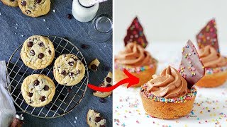 In this video let us see how to make eggless chocolate chip cookies |
cookie cups 2 ingredient mousse frosting a step by format. ...