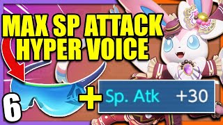 I MAXED out my SPECIAL ATTACK on HYPER VOICE SYLVEON | Pokemon Unite