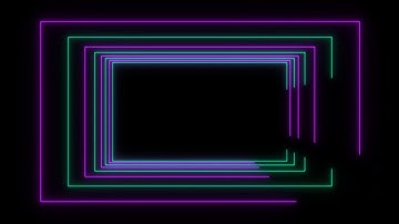 Frame animated free, Neon Light Frame no copyright, animated border, glowing frame, frame video 54