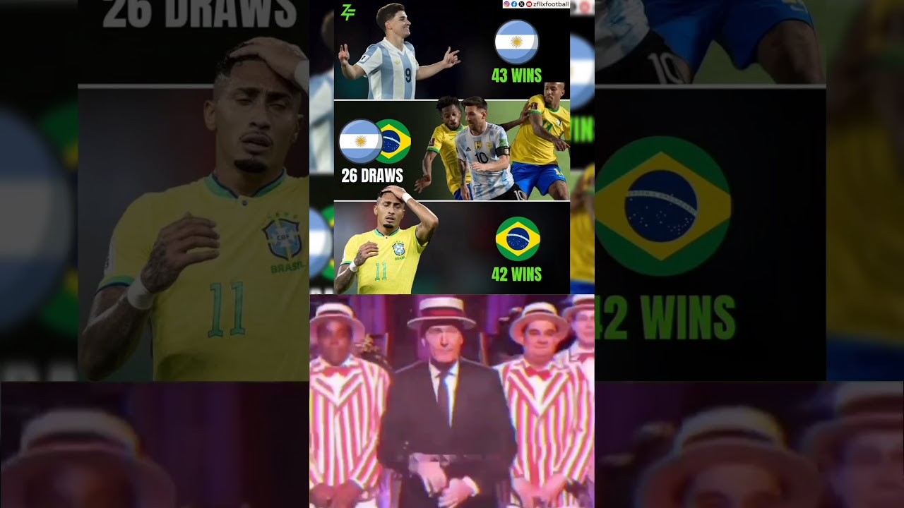 Argentina vs Brazil who win most of the Match😱☠️👑 