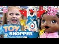 BABY ALIVE does GLOWING mini GOLF! TOY STORE! The Lilly and Mommy show. The Toytastic sisters