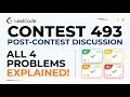 LeetCode Weekly 493 Editorial + Codes! All Problems Easy Explanation!