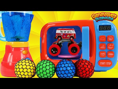 Toy Learning Video for Toddlers Learn Colors with Toy Cars, Monster Trucks, and Gumballs!