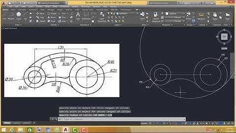 Hướng dẫn sử dụng Autocad #13_ Bài tập lệnh offset, line, circle, fillet, trim
