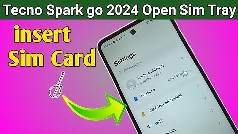 Tecno spark go 2024 Open Sim tray // insert sim card