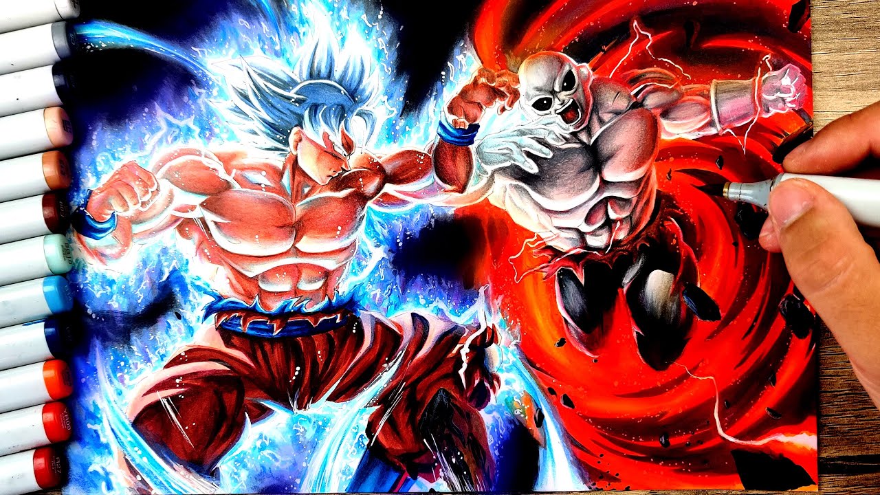 Speed Drawing - Goku Ultra Instinct!! ( Goku vs Jiren ) 