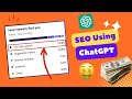 How to Use ChatGPT for SEO (2023)  | YouTube SEO using ChatGPT